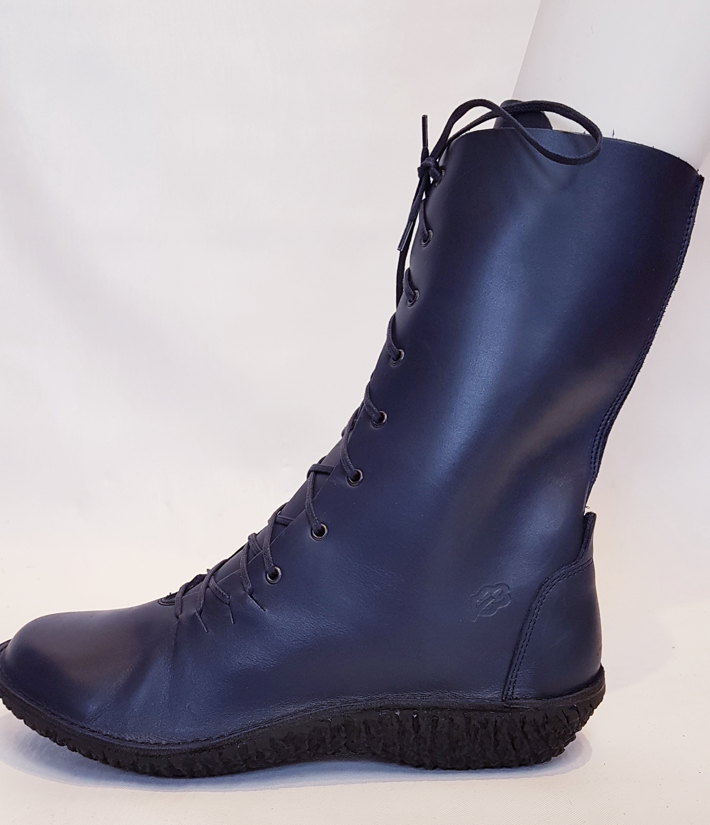 Veterlaars blauw leder - SJÀZZ Design