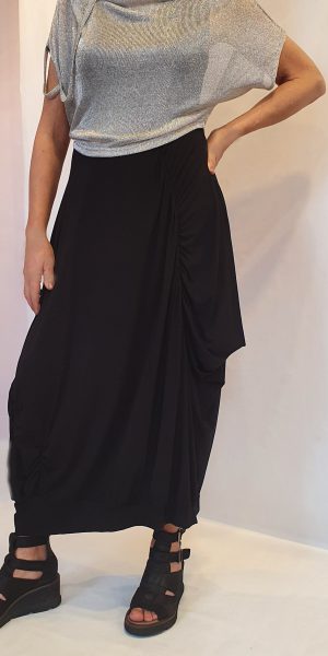 Sjàzz combinatie, zwarte jurk, super aparte top zilver