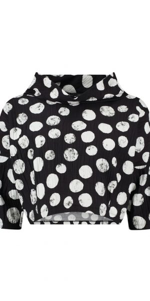#Sjazz design#, # elsewhere#, # Blouse met dots#, # zwarte blouse met off white dots#