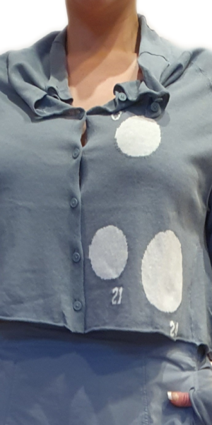 Strick Jacke Water print