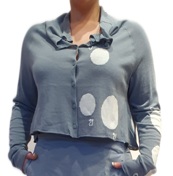 Strick Jacke Water print